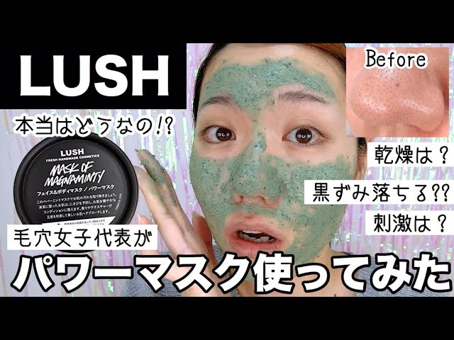 Lush ラッシュのパワーマスクで本当に毛穴汚れが落ちる 毛穴女子代表が試してみた いちご鼻 Youtube