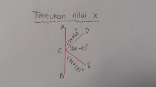 Soal Menentukan x dari Sudut Pelurus | Matematika SMP
