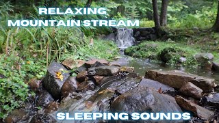 Sleep Meditate Study Relax. Mountain Stream after Storm