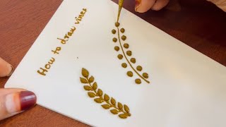 How to draw vines🌿#mehndi #hennadesign #hennaart #mehendidesign #viralvideo #tutorial #hennaclasses 