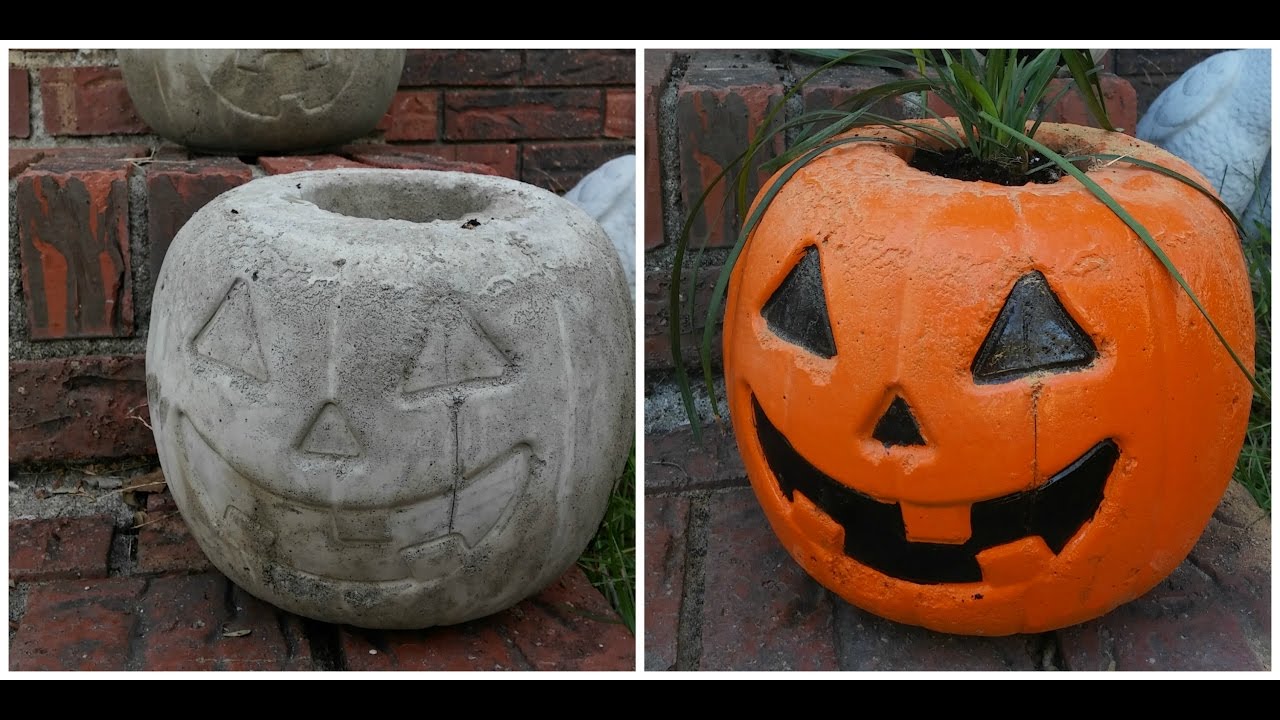 We Made Cement Pumpkins - YouTube