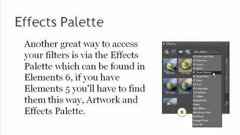 Adobe Elements Tutorials - The Filter Menu Gallery