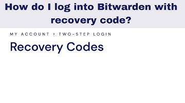How do I log into Bitwarden with recovery code?