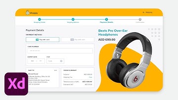 Adobe XD Tutorial | How to Design Credit Card Checkout Web Page | UI UX Design