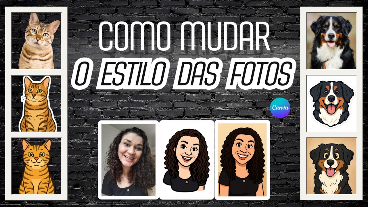 TRANSFORME Sua FOTO em DESENHO no CANVA GRATUITO (Vários Estilos em 1 Clique!) | | Sticker e Cartoon