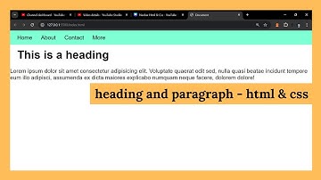 HTML CSS Tutorial: How to Create Heading & Paragraph