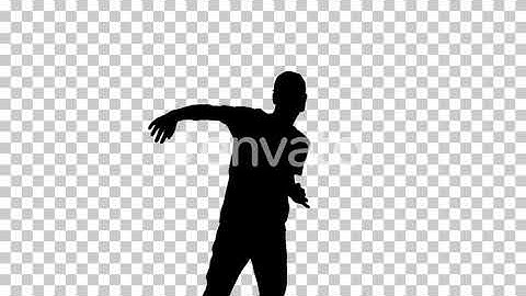 Silhouette Hip-hop guy in a cap dancing, Alpha Channel | Motion Graphics - Envato elements