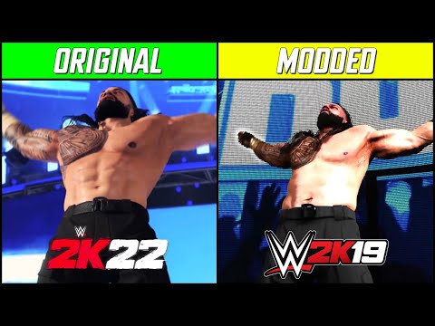 WWE 2K22 vs WWE 2K19 Mods - Graphics comparison 