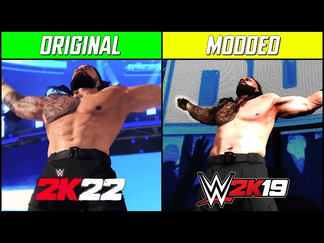 WWE2k22 vs WWE 2K Mods graphics comparison : r/WWEGames