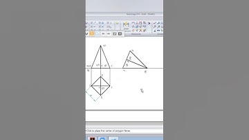 Slant edge in Pyramids in Engineering Drawing #caed #engineeringdrawing #viralshorts #ytshorts