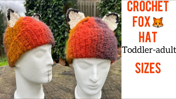 Adorable Crochet Fox Beanie for Toddlers and Adults