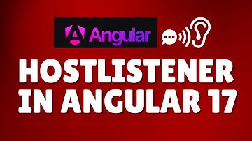 What is HostListener in Angular 17?