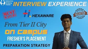 HEXAWARE | Interview Experience | GRADUATE TRAINEE ENGINEER | Success Story | IHHPET | EPISODE 23