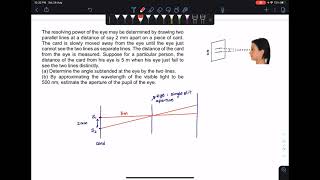 Ex10 7 2 Resolving Power Rayleigh Criterion