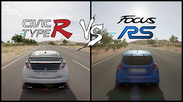 Honda Civic Type R Vs Ford Focus RS Acceleration , Top Speed & HOT LAP!