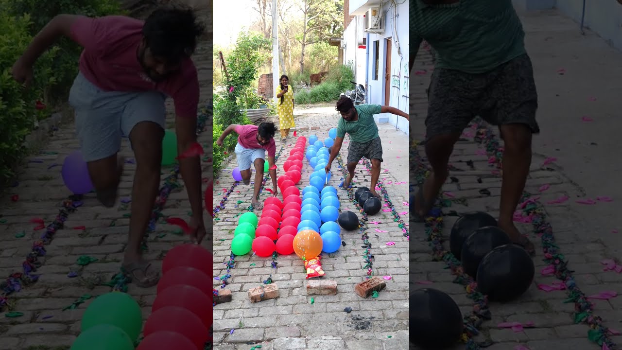 300 Balloon Popping Challenge Race Game Shorts
