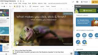Peardeck Student Paced Lesson with Teacher Audio