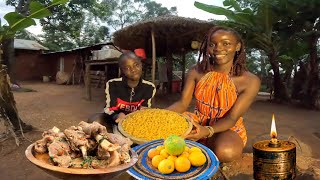 Moon Light Outdoor Cooking Village Style Macaroni With my Family| Village Life