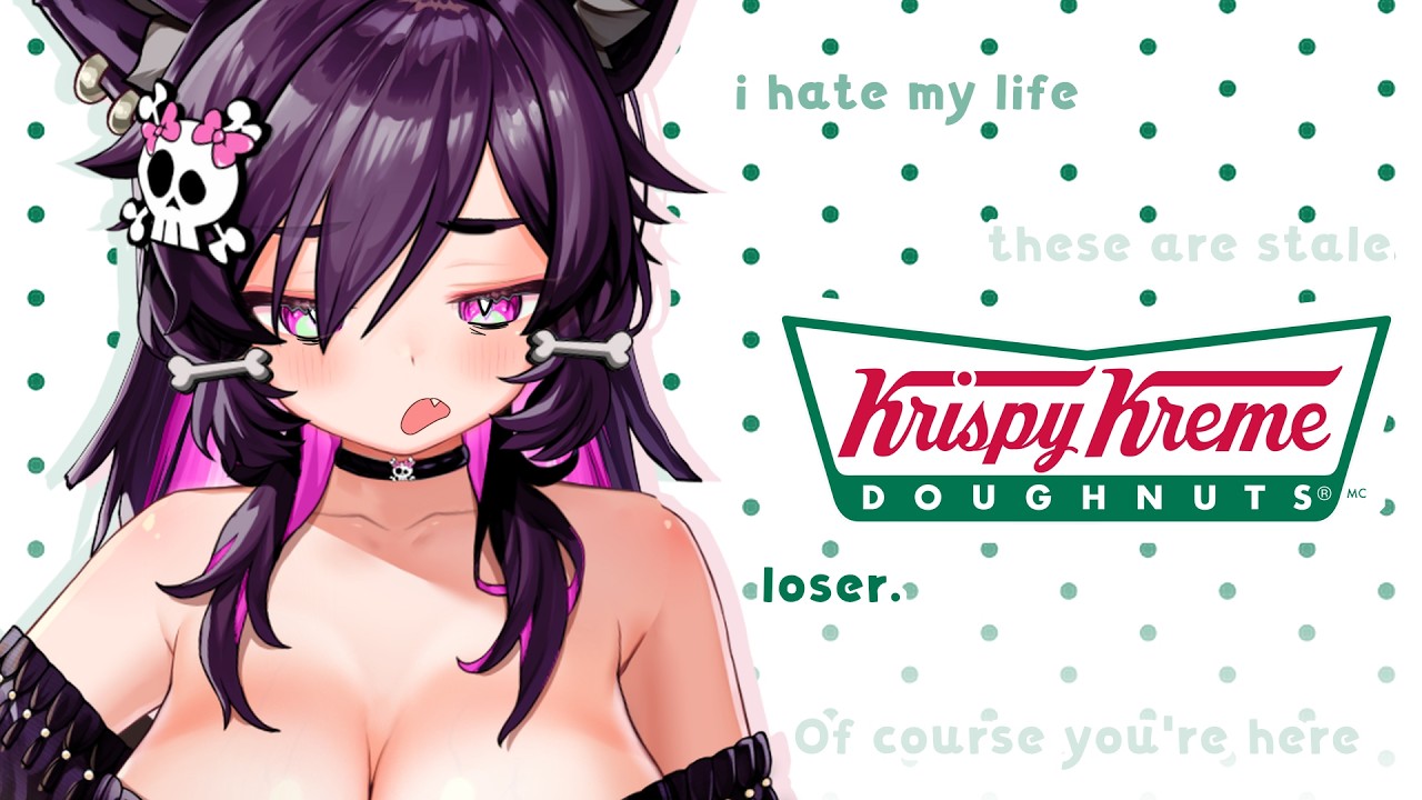 Goth Girl Krispy Kreme.