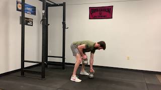 Alternating KB row from sumo stance