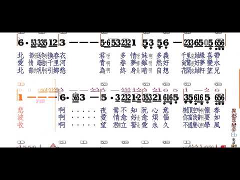 異鄉悲戀夢-Eb『伴奏』動態簡譜