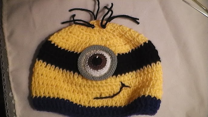 COMO HACER UN GORRO MINION A CROCHET 