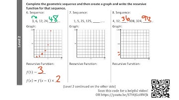 7.4 Geometric Sequences -- Recursive Functions