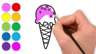 Glitter Strawberry Ice Cream Coloring For Kids screenshot 4