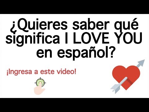 Qué Significa I Love You Youtube