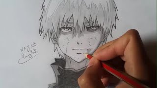Drawing Kaneki Ken from Tokyo Ghoul (pencil) 東京喰種トーキョーグールの金木研を書いてみた