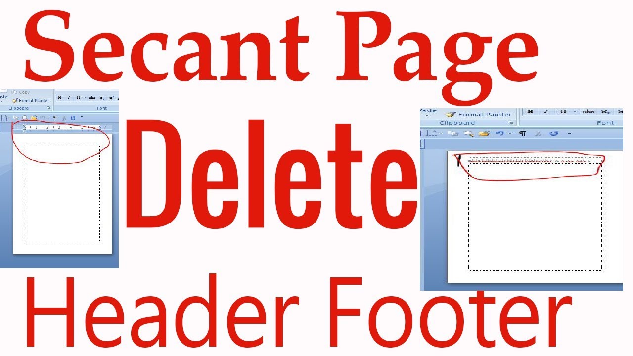 how to delete header section