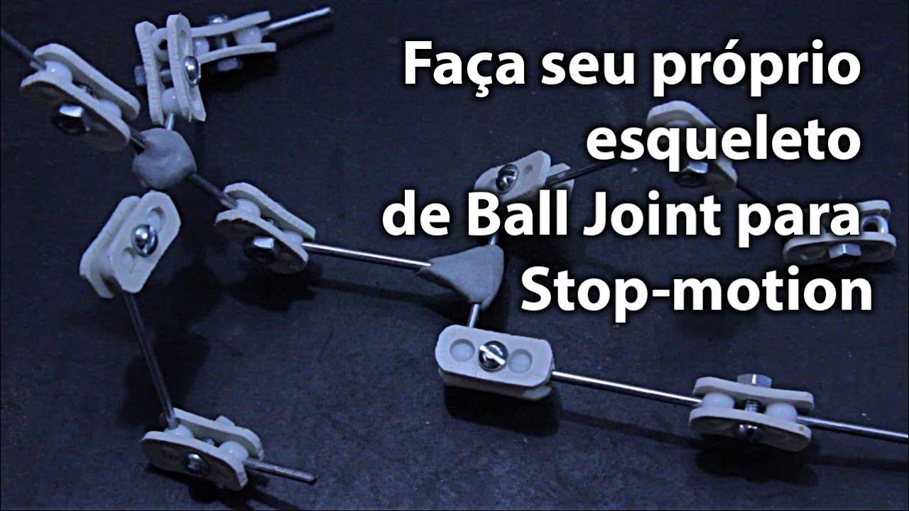 Esqueleto ou armadura Ball Joint para stop-motion feito com tubo de PVC