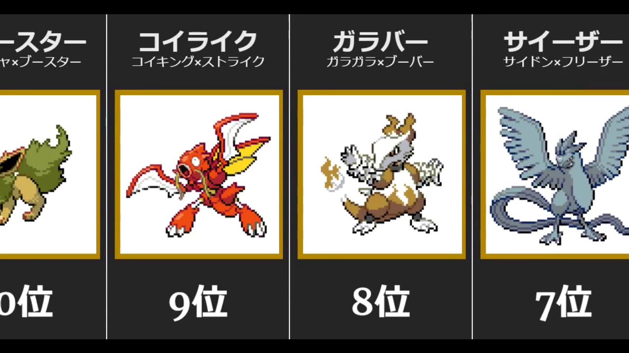 初代 個人的にかっこいいと思う合成ポケモンランキングｗ ポケモン Youtube