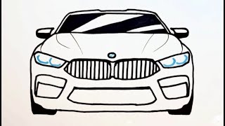 Kolay Araba Çizimi Nasıl Yapılır - Bmw M8 Nasıl Çizilir - Bmw Araba Çizim Eğitimi 2024