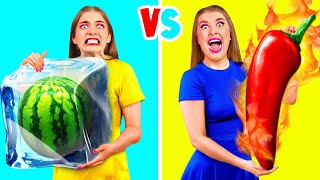 हॉट बनाम कोल्ड फूड चैलेंज | मजेदार चुनौतियां TeenTeam Challenge