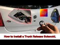 How to install a car remote  trunk release with central locking moter/solenoid