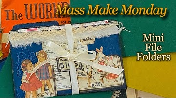 Mass Make Monday | Mini File Folders from Vintage Office Supplies