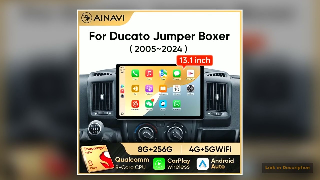 Ainavi 131inch Car Radio For Fiat Ducato Citroen Jumper Peugeot Boxer Dodge Ram 2500 Multimedia