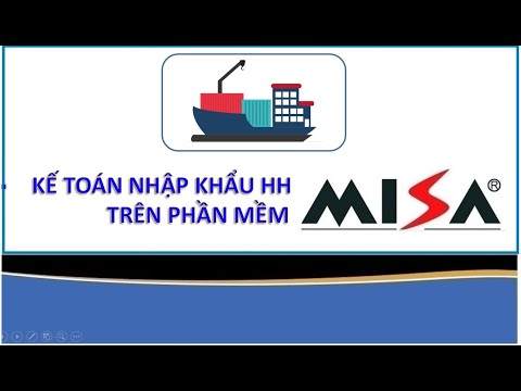 Bài 03: Kế toán nhập khẩu hàng hóa trên Misa - Tờ khai hải quan hàng NK