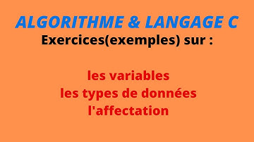 Deux exercices (exemples) sur les variables ,les types de données ,l