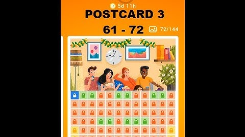 Nonogram Movie Time 3rd Postcard level 61-72