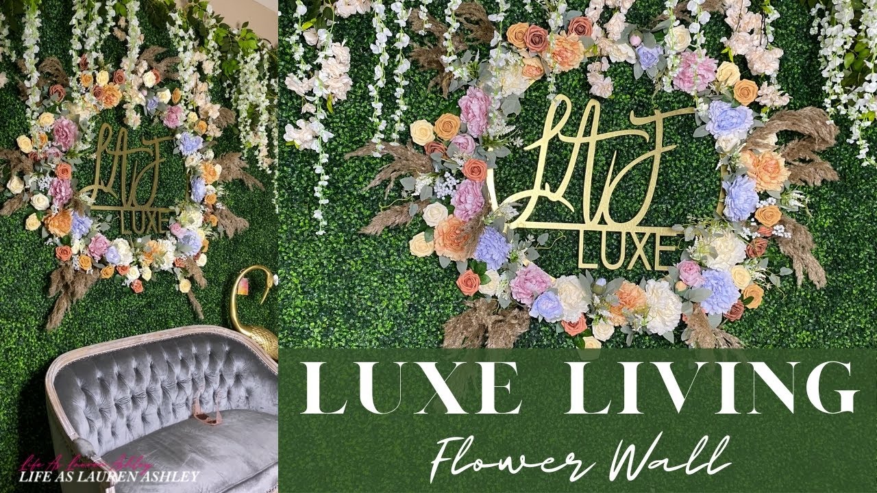 DIY FLOWER WALL HOME DECOR YouTube