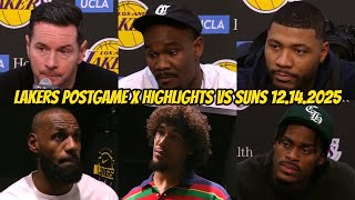 Lakers vs Suns | Postgame Interviews x Highlights: December 14, 2025