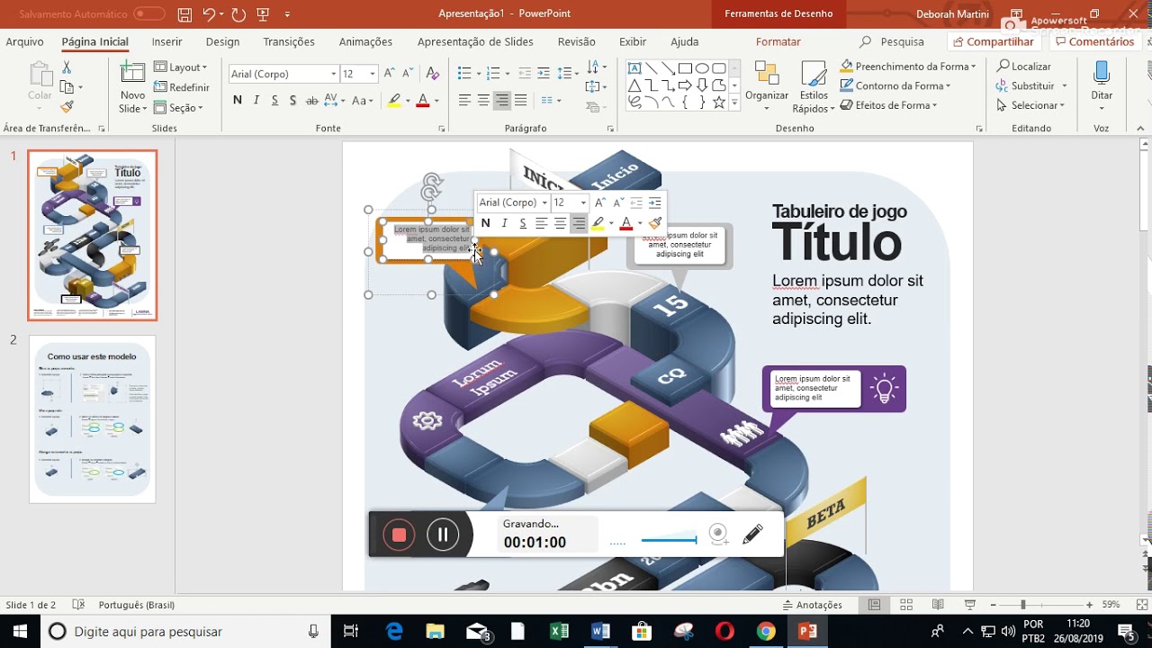 Hora dos jogos de tabuleiro!  Tema do Google Slides e PowerPoint