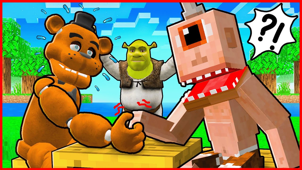 TEPEGÖZ VE SHREK, FREDDYE KARŞI! 😱 - Minecraft