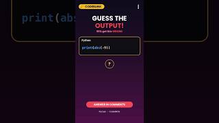 Can You Solve This Python Question in 10 Seconds 🐍⏳ #shorts