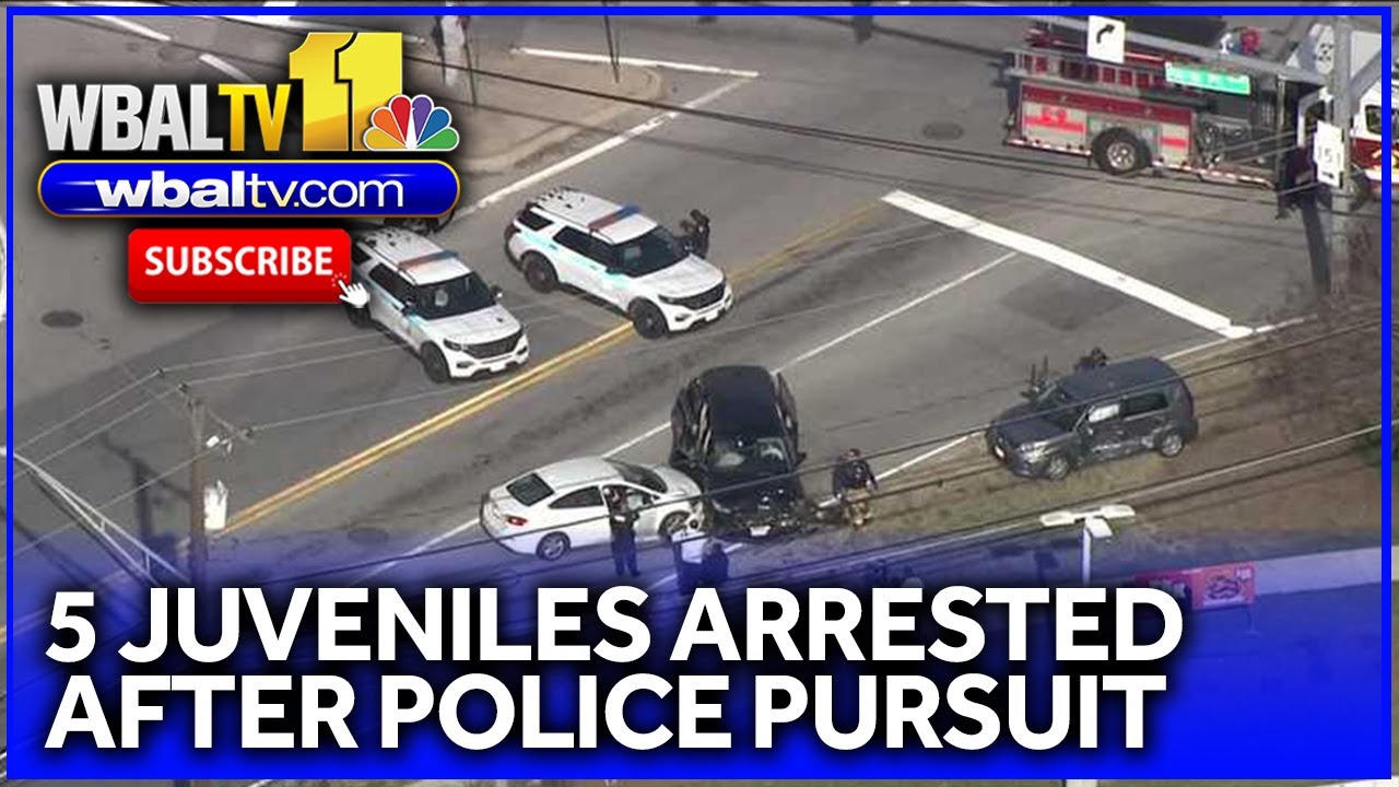 5 juveniles, 1 man arrested after police pursuit - YouTube