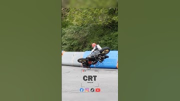 😱 Big crash but rider OK ✅ #crash #moto #bike #bikecrashing