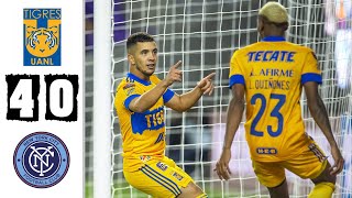 Tigres UANL vs New York City 4-0 Resumen y Goles (15/12/2020)