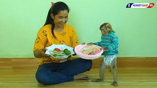 Master Chef Monkey Kako With Mom Making Spicy Pickled Pig Ears Recipe